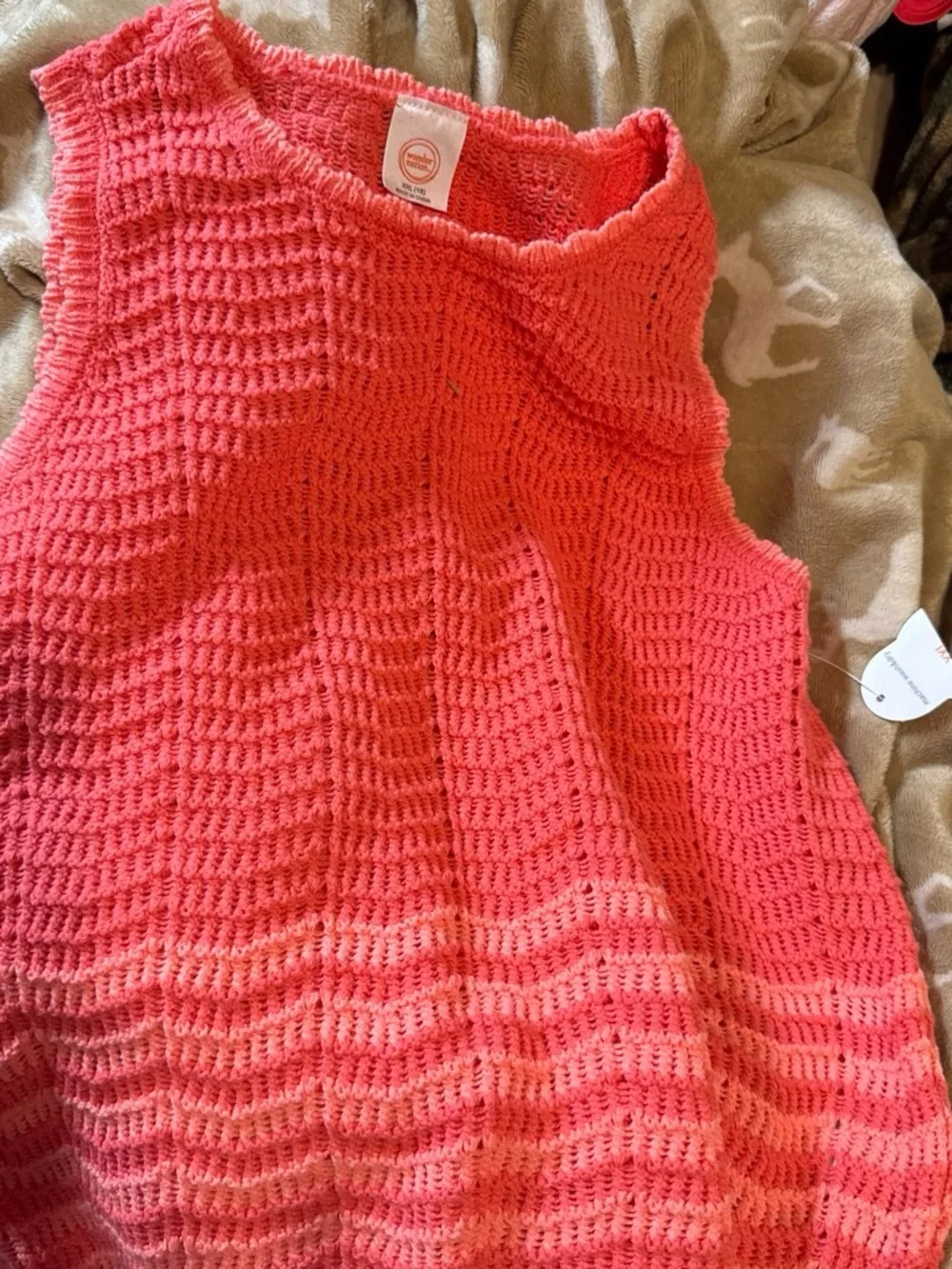 wonder nation Coral Crochet Knit Tank Top for Kids